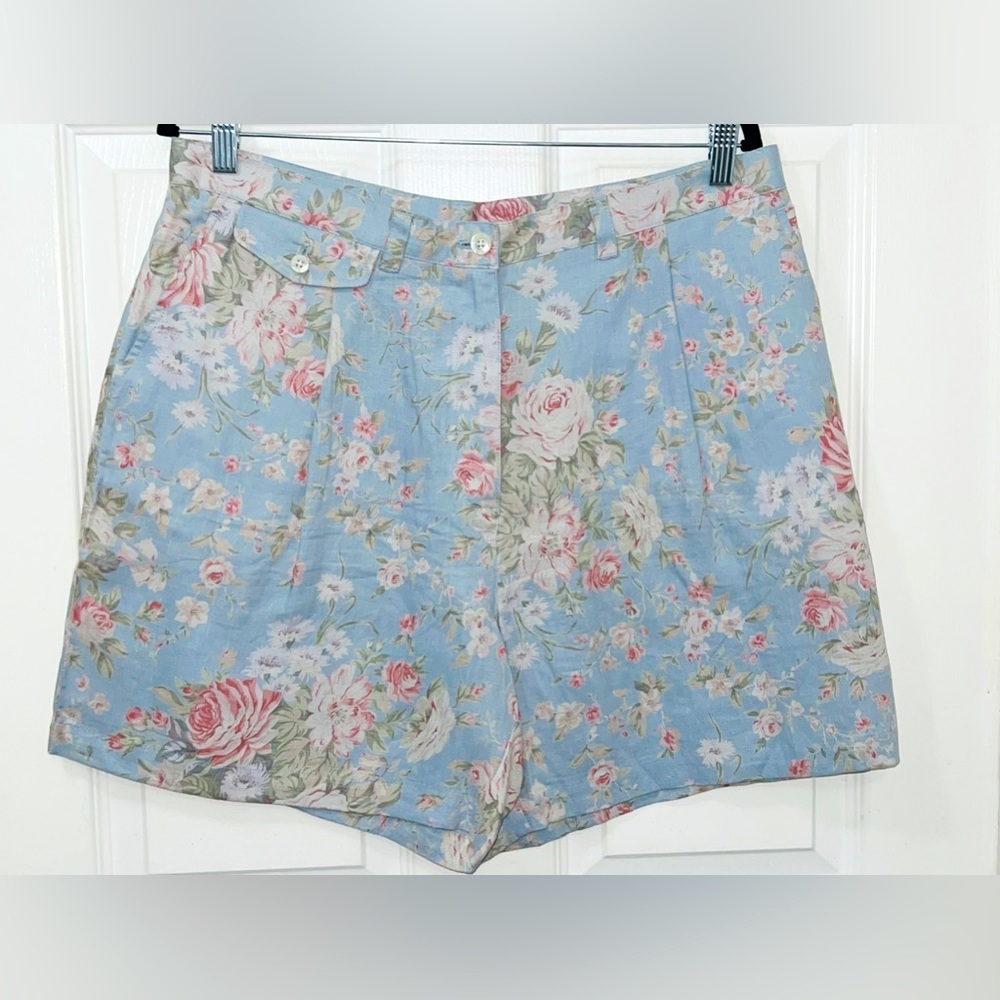 New New Ralph Lauren floral linen Tailored Bermuda Shorts